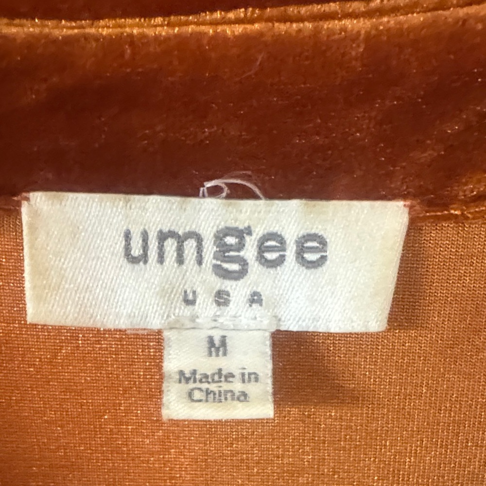 Umgee Burnt Orange Velvet dress - Picture 2 of 4
